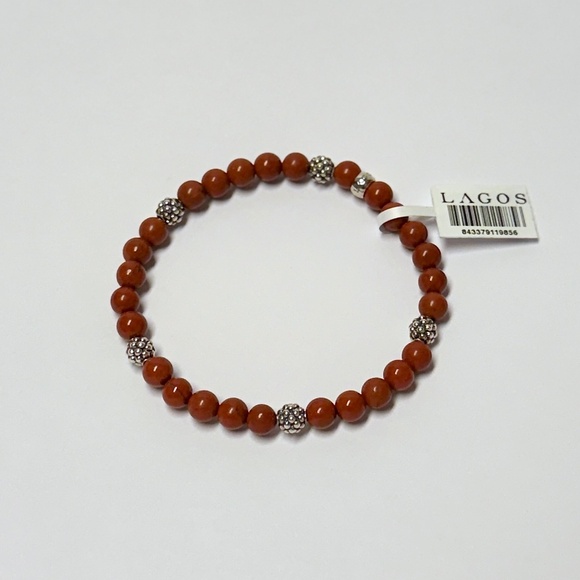 LAGOS Signature Caviar Five Station Red Jasper Bead...
